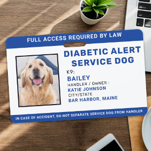 Badge Photo personnalisée Service d'alerte diabétique Ch