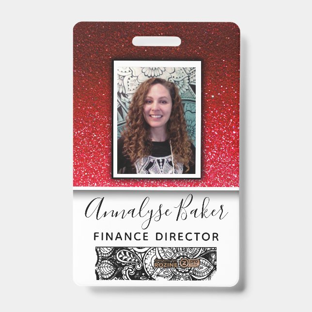 Badge photo professionnel infirmier(e) CNA Ruby Re (Avant)