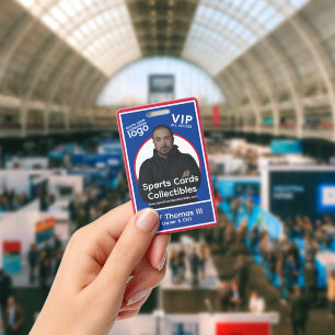 Badge photo VIP pour la convention de cartes sport