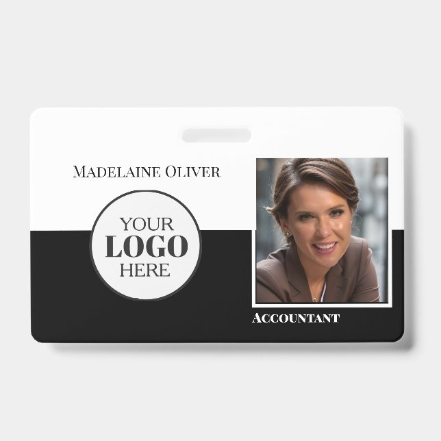 Badge Photographie de la carte d'identité de l'employé c (Avant)
