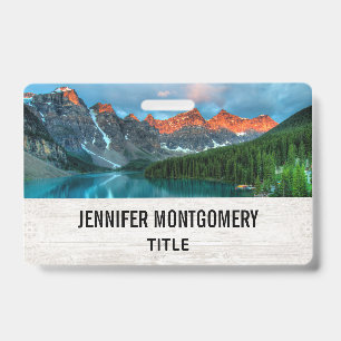 Badge Photographie de paysage de montagne et de lac pitt