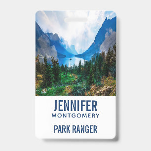 Badge Photographie de paysage de montagne rustique à la