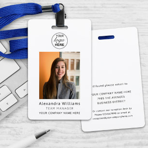 Badge Photographie d'identité de l'employé Sécurité de l