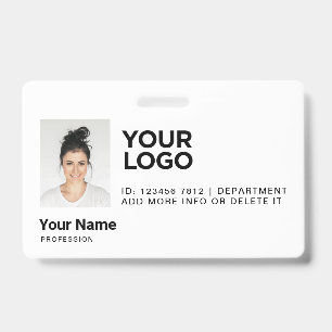 Badge Pièce d'identité moderne de sécurité pour employé