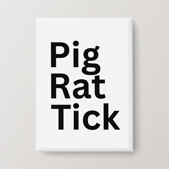 Badge Pig Rat Tick PRT  (Recto)