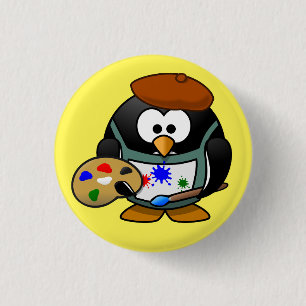 badge pingouin peintre