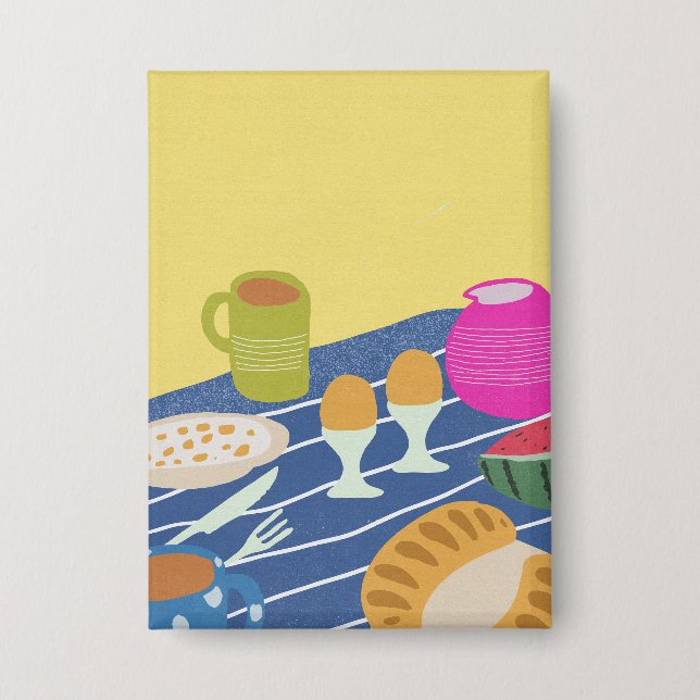Badge Pique-nique petit-déjeuner (Recto)