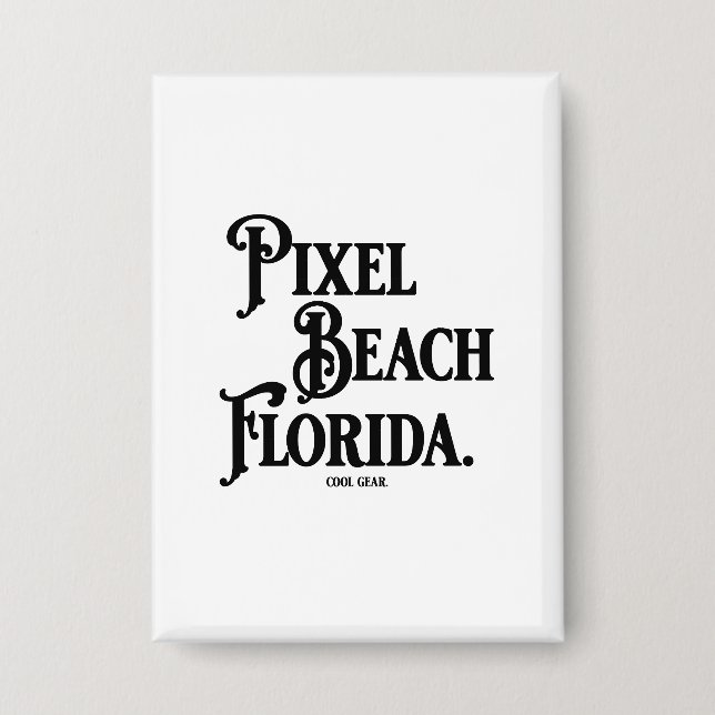 Badge Pixel Beach Florida Button (Recto)