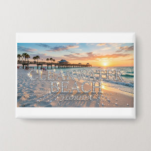 Badge Plage de Clearwater Floride Bouton