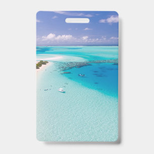 Badge Plage tropicale