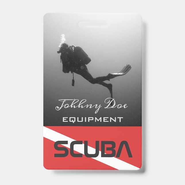 BADGE PLONGEURS DE SCUBA PERSONNALISABLES (Avant)