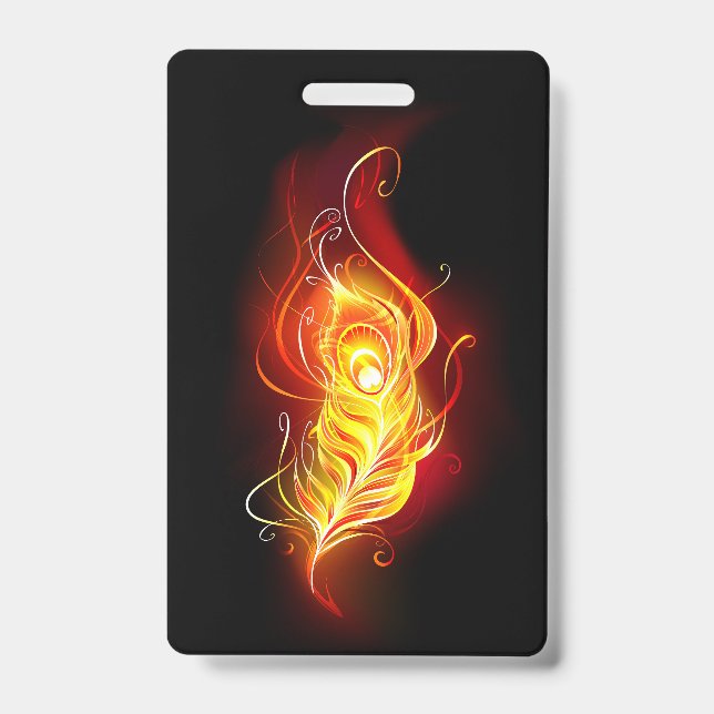 Badge Plume de paon de feu (Avant)
