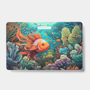 Badge Poisson sous-marin tripant