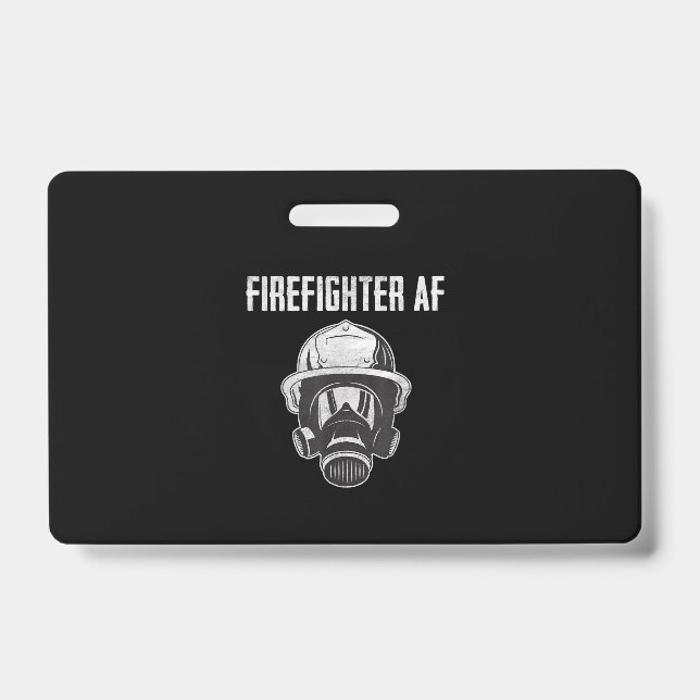Badge Pompier AF | Masque gaz | Funny Firefighter (Avant)