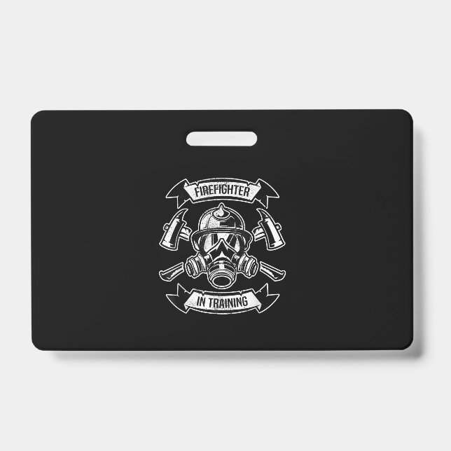 Badge Pompier En Formation Ax Gaz Masques Aspirant (Avant)