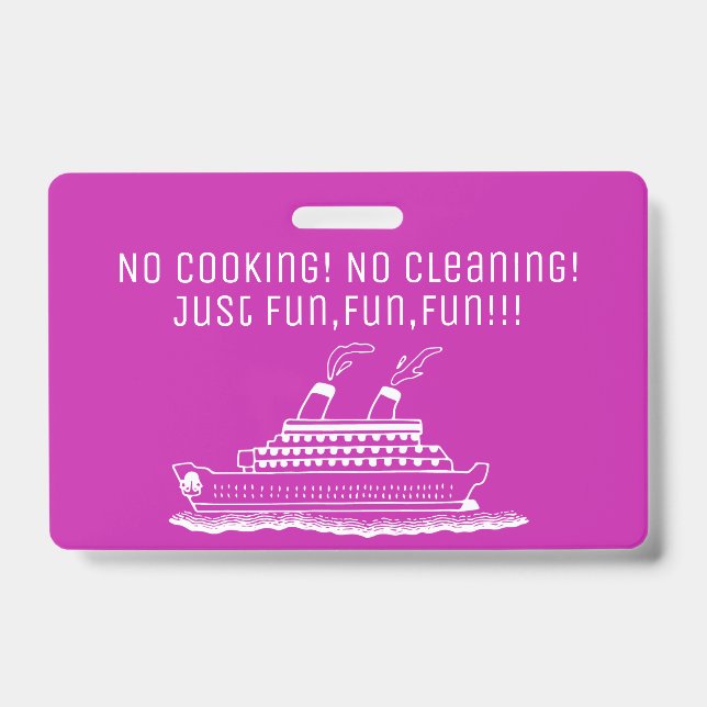 Badge Porte-clé de cabine de bateau de croisière amusant (Avant)