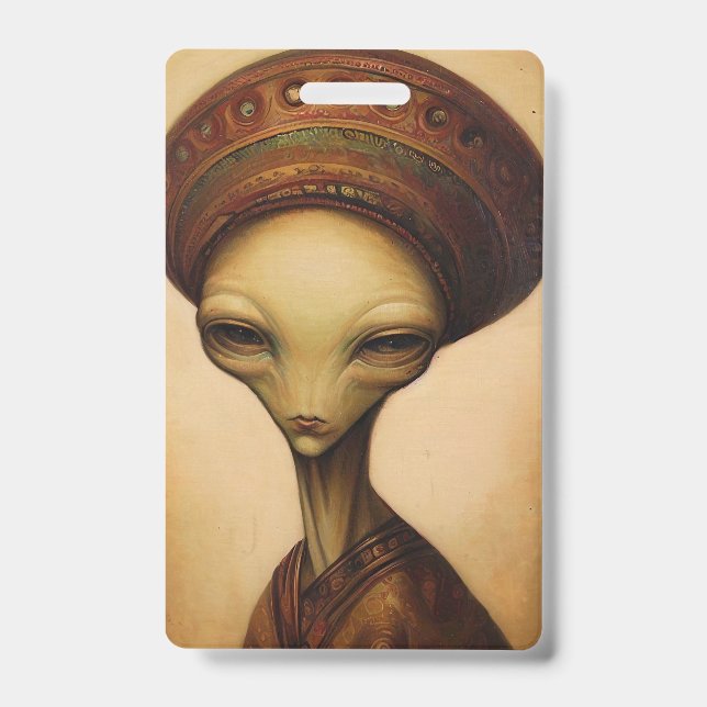 Badge Portrait Alien antique (Avant)