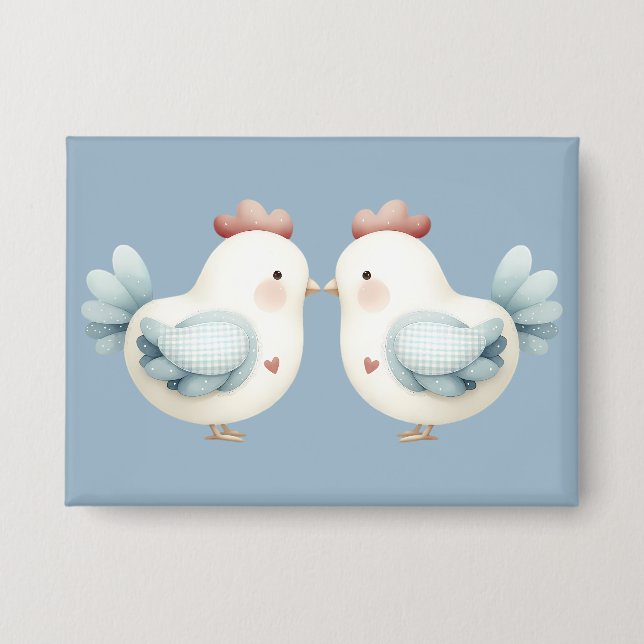 Badge Poulet Pastel Cottagecore (Recto)