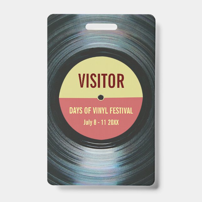 Badge pour accès à votre thème vinyle d'événement  (Avant)
