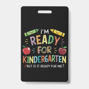 Badge Premier jour de maternelle pour les enfants amusan