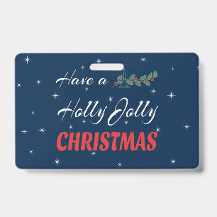 Badge Prenez un Holly Jolly Christmas