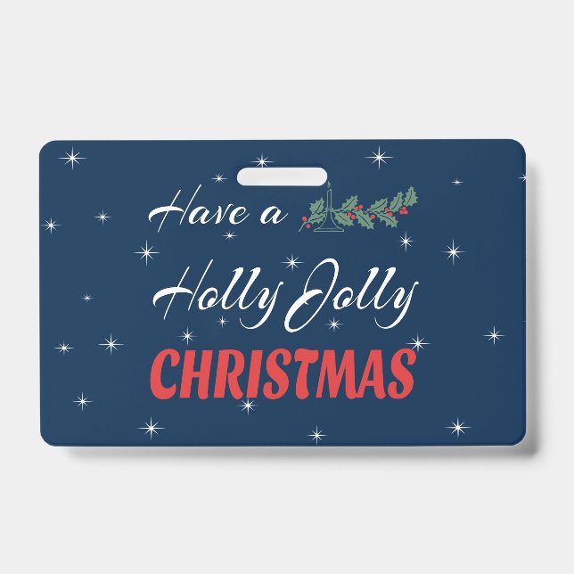 Badge Prenez un Holly Jolly Christmas (Avant)