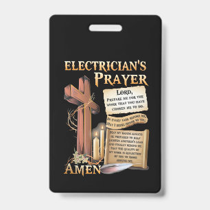 Badge Prière de l'électricien Amen