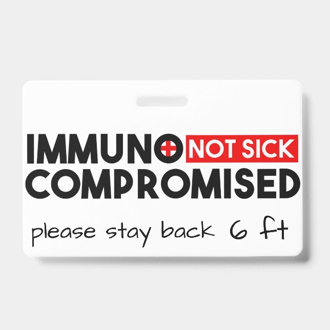 Badge Prise de conscience des personnes immunodéprimées  (Avant)