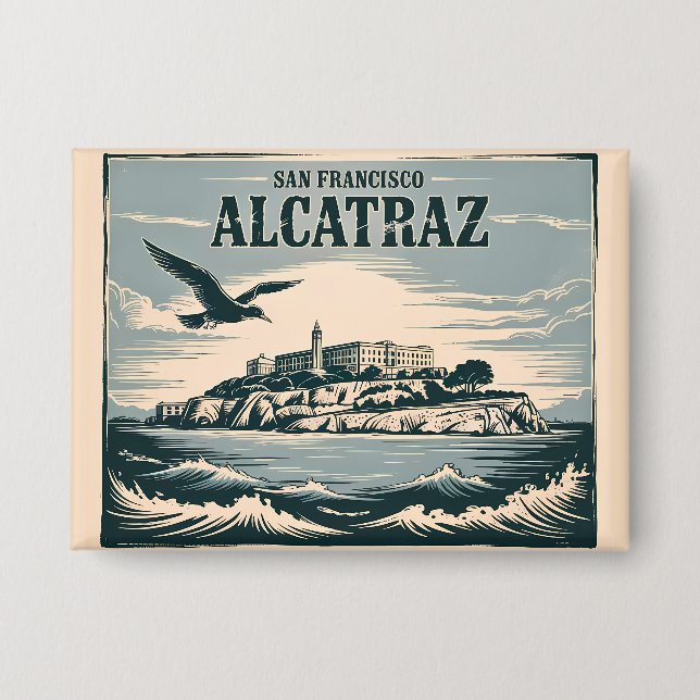 Badge Prison de l'Île d'Alcatraz San Francisco Voyage Ré (Recto)