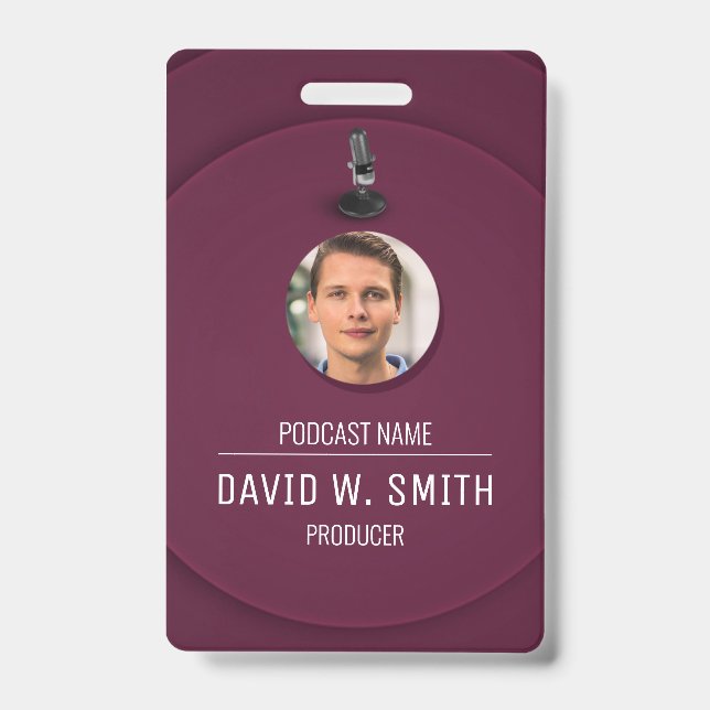 Badge Producteur de podcast/Coach vocal/Acteur vocal (Avant)