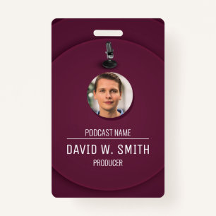 Badge Producteur de podcast/Entraîneur vocal/Acteur voca