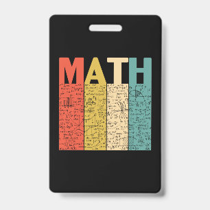 Badge Prof de maths vintage définition de maths