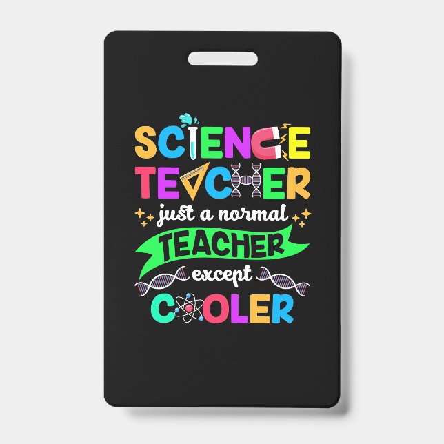 Badge Prof de science cool (Avant)