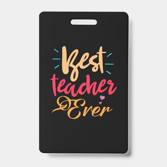 Badge Professeur Art Meilleur enseignant (Avant)