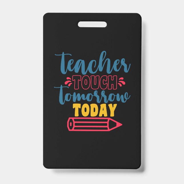 Badge Professeur Cadeaux | Contact enseignant demain auj (Avant)