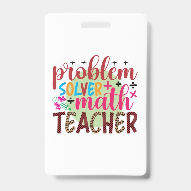Badge Professeur Cadeaux | Enseignant en mathématiques d (Avant)