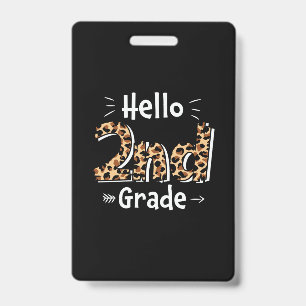 Badge Professeur de 2e année Bonjour Léopard 2e année