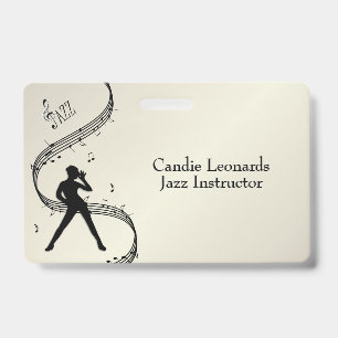 Badge Professeur de Danse Jazz avec nom a/ Station Golde