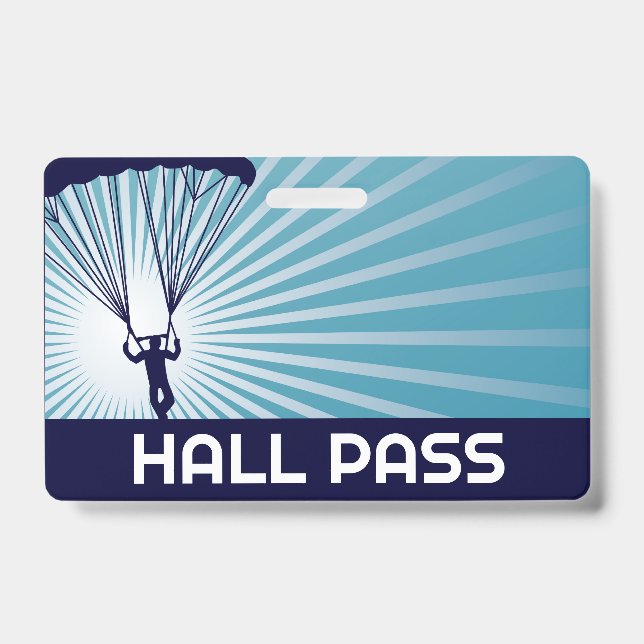 Badge Professeur de parachutisme laissez-passer  (Avant)