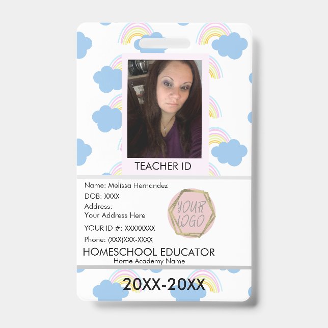 Badge Professeur Écolage à Domicile École Maman ID Arc-e (Avant)