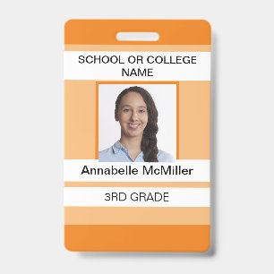 Badge Professeur Simple Orange