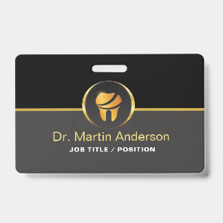 Badge Professional Dental Clinic Gold Tooth Logo