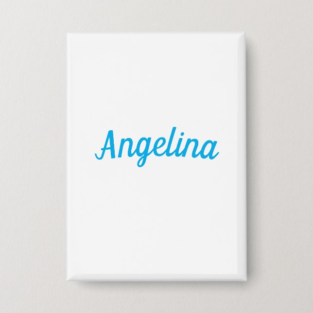 Badge Professional Plain Modern Elegant Blue Your Name (Recto)