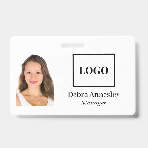 Badge Professionnel Ajouter Employé Photo Logo de l'entr