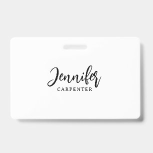 Badge Professionnel élégant moderne minimaliste ajoutez