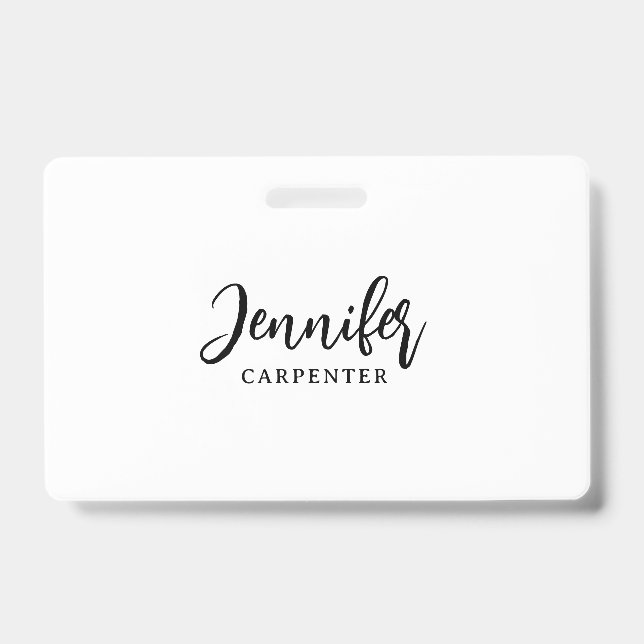 Badge Professionnel élégant moderne minimaliste ajoutez  (Avant)