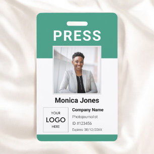 Badge professionnel photo du logo de la presse