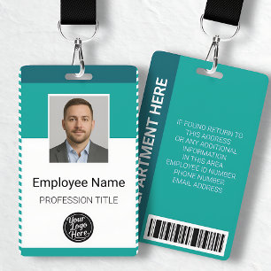 Badge Professionnel Rayures Saphyr Géométrique Moderne É
