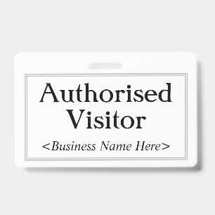 Badge professionnel "Visiteur Autorisé"