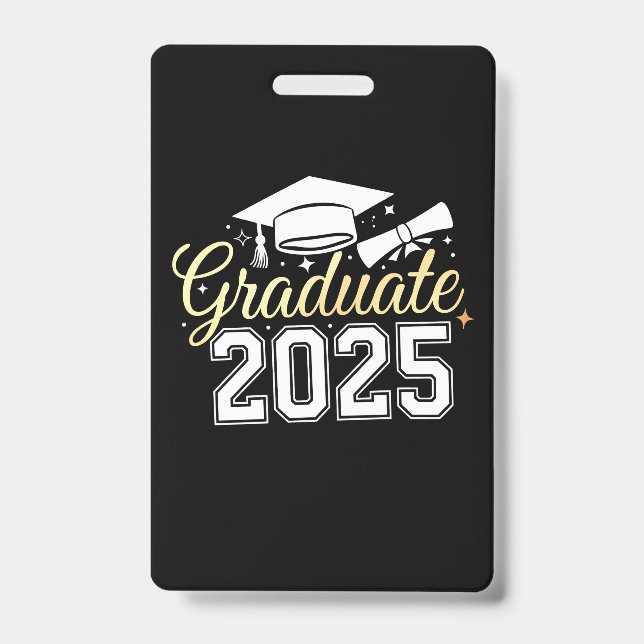 Badge Promotion de diplômés de 2025 diplômé (Avant)
